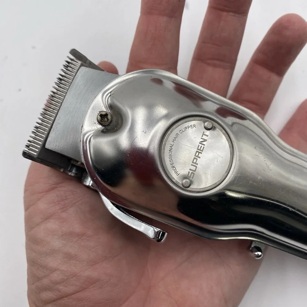Suprent Pro The Silver Knight Hair Clipper NO CHARGER‎ TESTED WORKS VGC